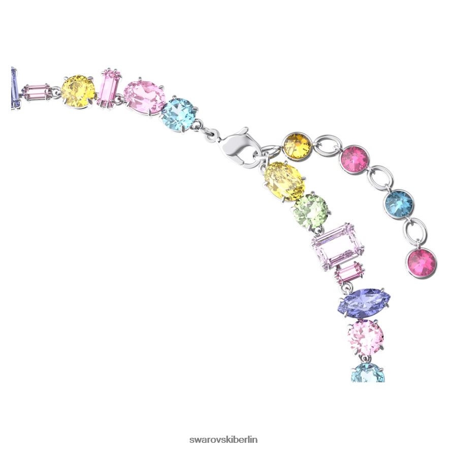Swarovski Gema-Halskette Mischschliffe, mehrfarbig, rhodiniert Schmuck HLT448113