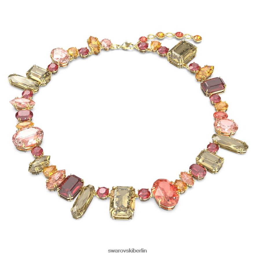 Swarovski Gema-Halskette Mischschliffe, mehrfarbig, vergoldet Schmuck HLT448104