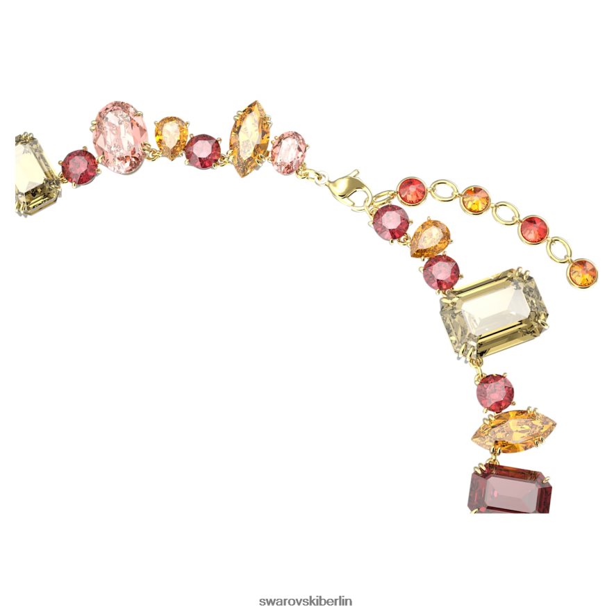 Swarovski Gema-Halskette Mischschliffe, mehrfarbig, vergoldet Schmuck HLT448104