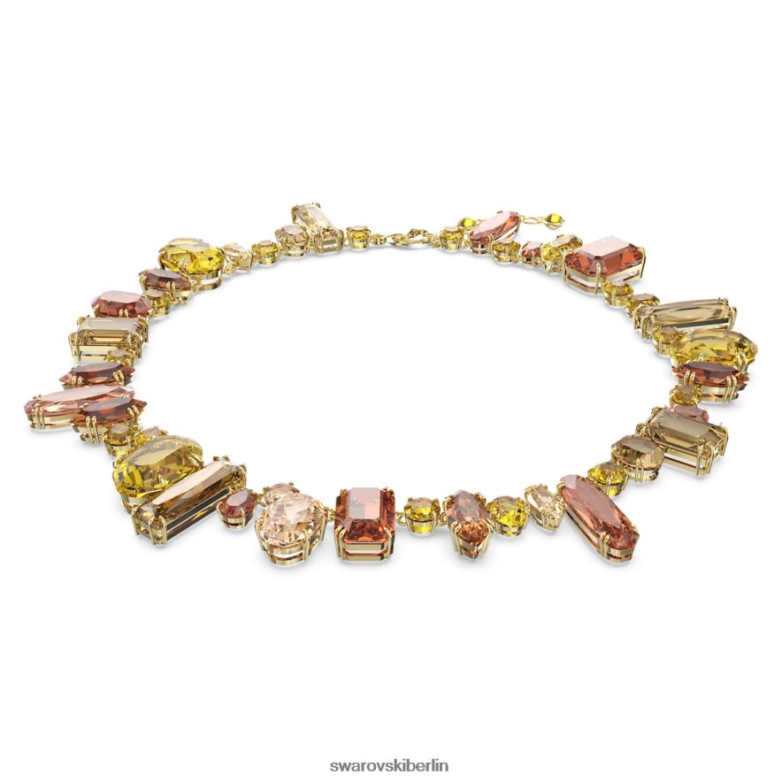 Swarovski Gema-Halskette Mischschliffe, mehrfarbig, vergoldet Schmuck HLT448152