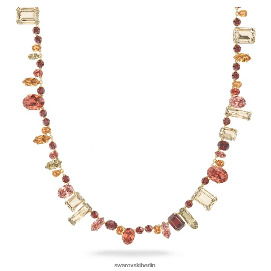 Swarovski Gema-Halskette Mischschliffe, mehrfarbig, vergoldet Schmuck HLT44892