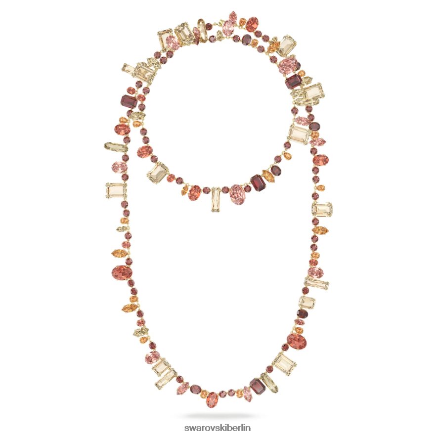 Swarovski Gema-Halskette Mischschliffe, mehrfarbig, vergoldet Schmuck HLT44892