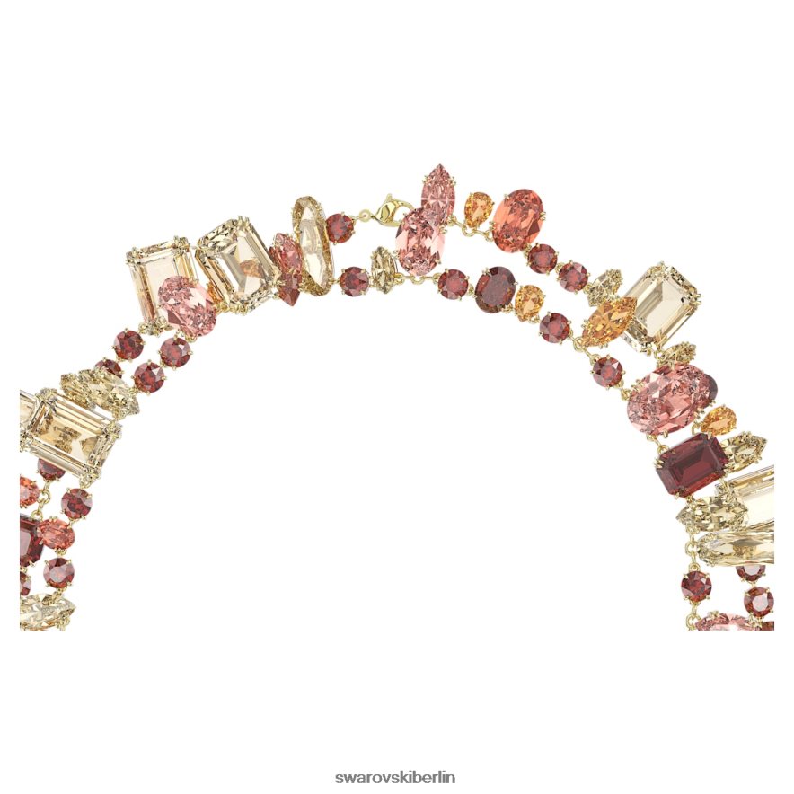 Swarovski Gema-Halskette Mischschliffe, mehrfarbig, vergoldet Schmuck HLT44892