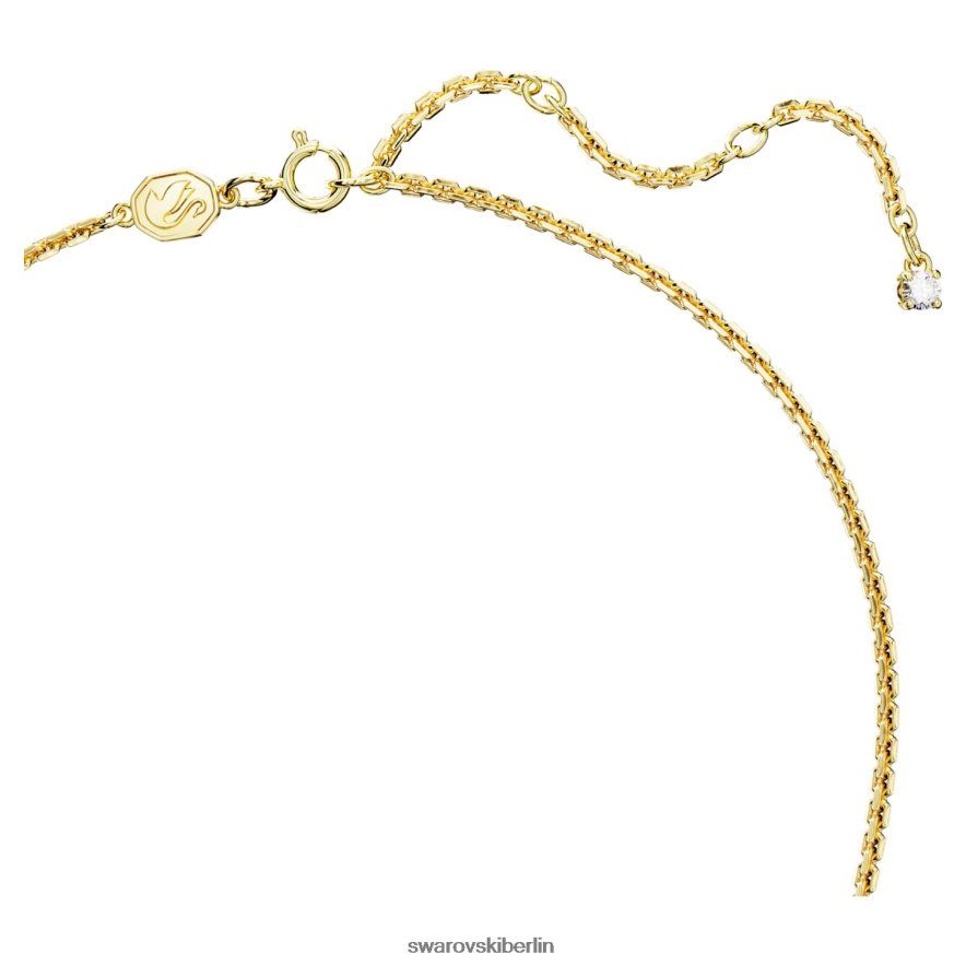 Swarovski Halskette zum Muttertag Herz, weiß, vergoldet Schmuck HLT448243