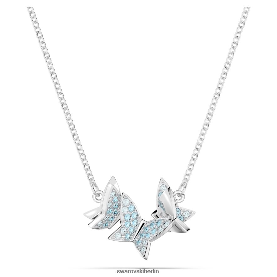 Swarovski Lilia-Halskette Schmetterling, blau, rhodiniert Schmuck HLT44816