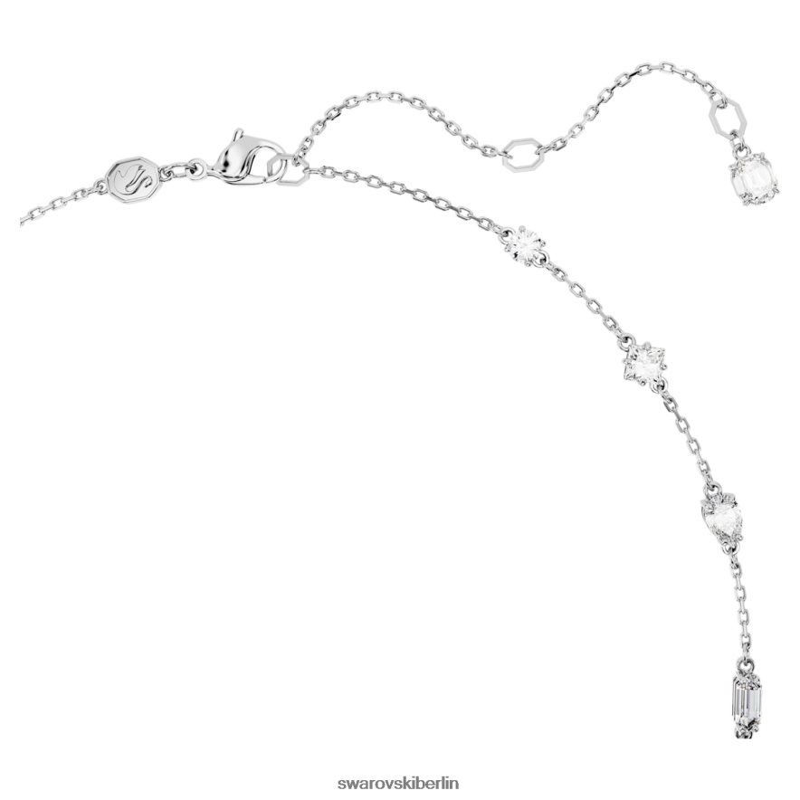 Swarovski Mesmera-Halskette Mischschliffe, Streumuster, weiß, rhodiniert Schmuck HLT448106