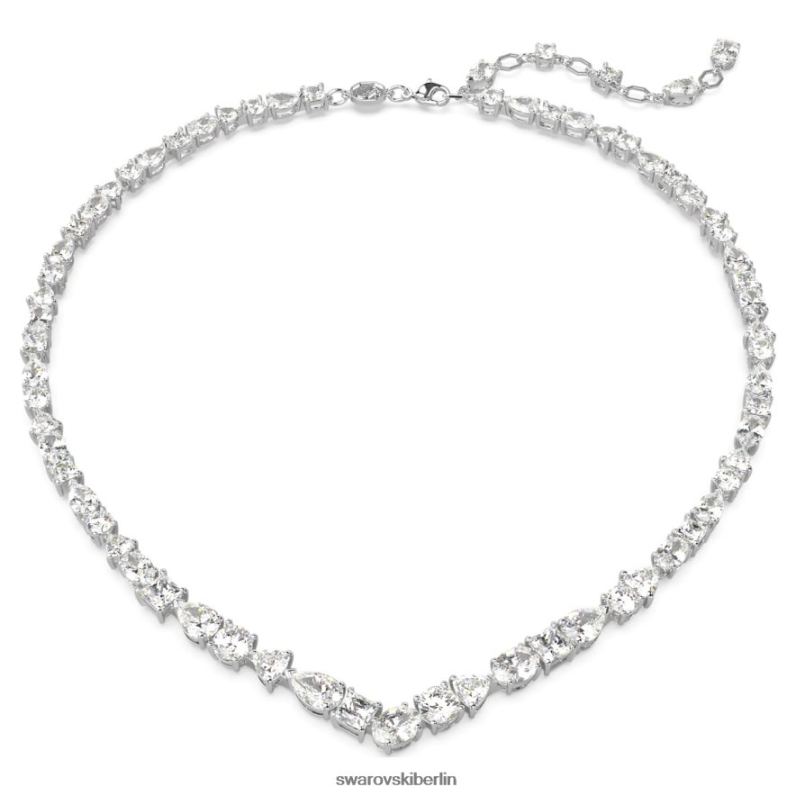 Swarovski Mesmera-Halskette Mischschliffe, weiß, rhodiniert Schmuck HLT448109