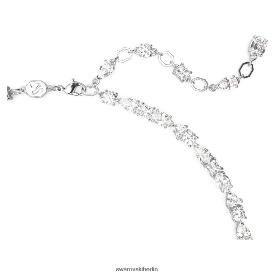 Swarovski Mesmera-Halskette Mischschliffe, weiß, rhodiniert Schmuck HLT448109