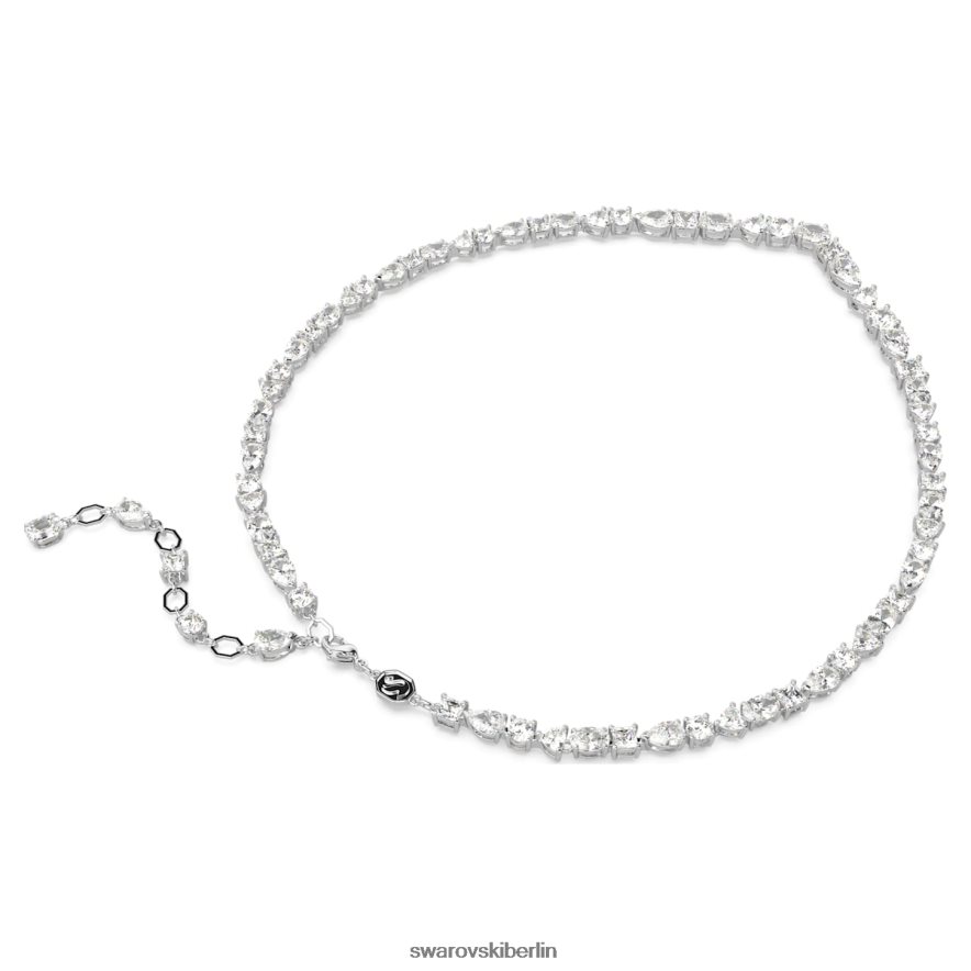 Swarovski Mesmera-Halskette Mischschliffe, weiß, rhodiniert Schmuck HLT448109