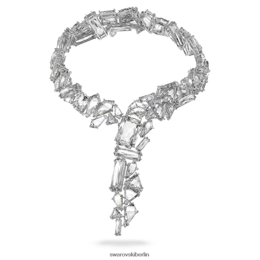Swarovski Mesmera und Halskette übergroße Kristalle, weiß, rhodiniert Schmuck HLT448150