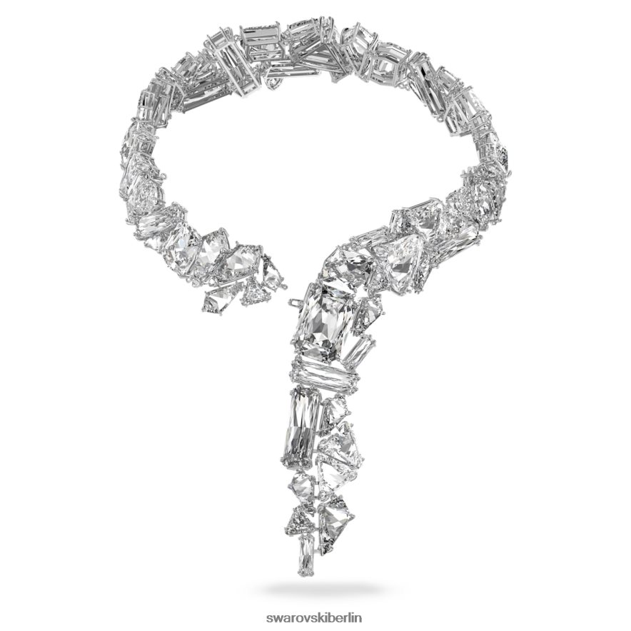 Swarovski Mesmera und Halskette übergroße Kristalle, weiß, rhodiniert Schmuck HLT448150