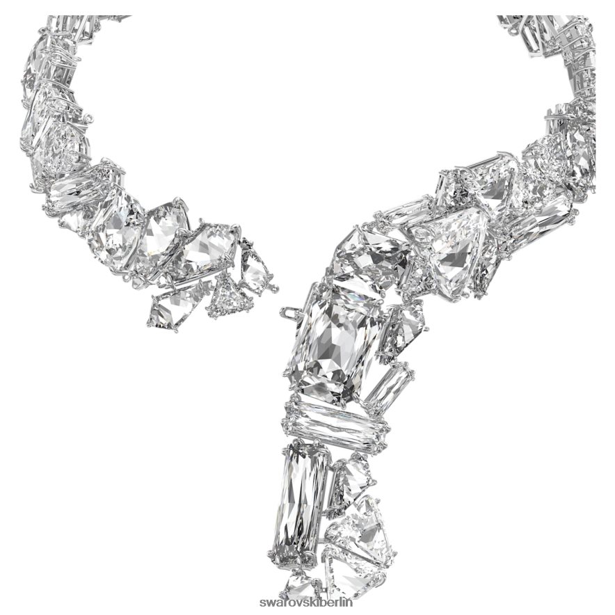 Swarovski Mesmera und Halskette übergroße Kristalle, weiß, rhodiniert Schmuck HLT448150