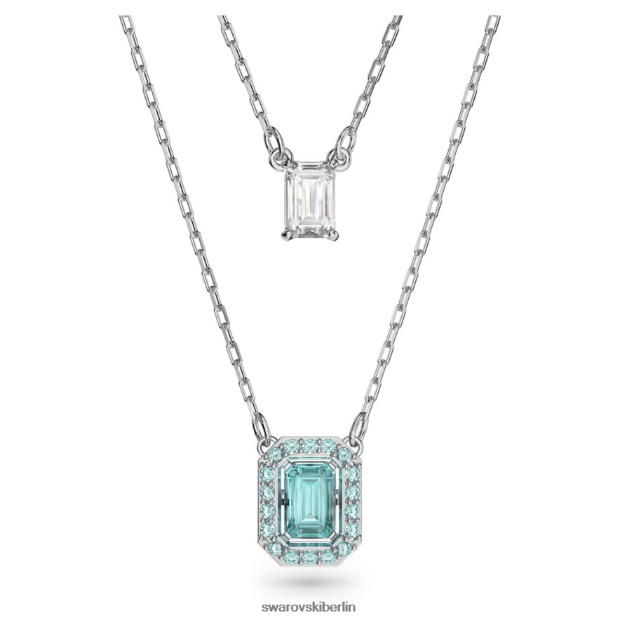 Swarovski Millenia-Halskette Achteckschliff, grün, rhodiniert Schmuck HLT44861