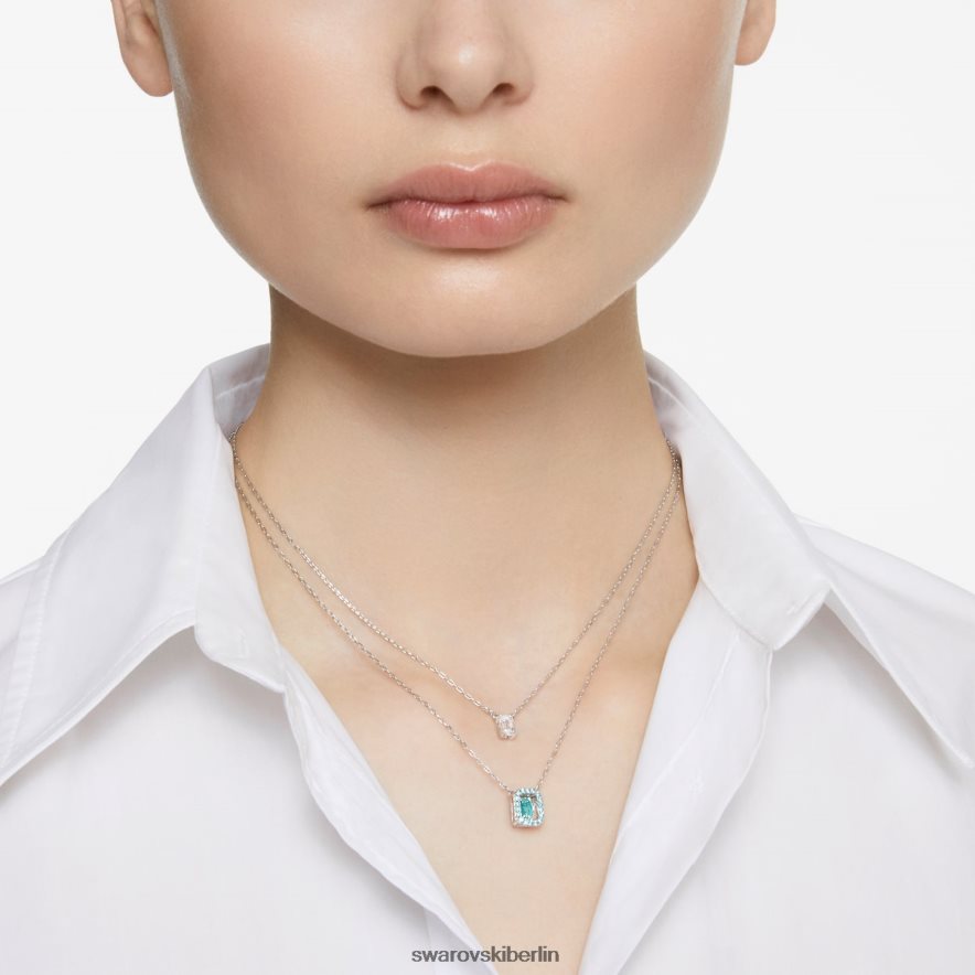 Swarovski Millenia-Halskette Achteckschliff, grün, rhodiniert Schmuck HLT44861