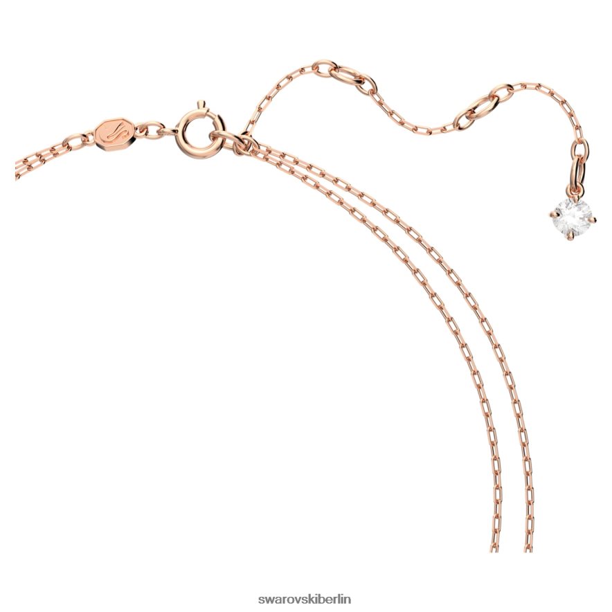Swarovski Millenia-Halskette Achteckschliff, lila, rosévergoldet Schmuck HLT44847