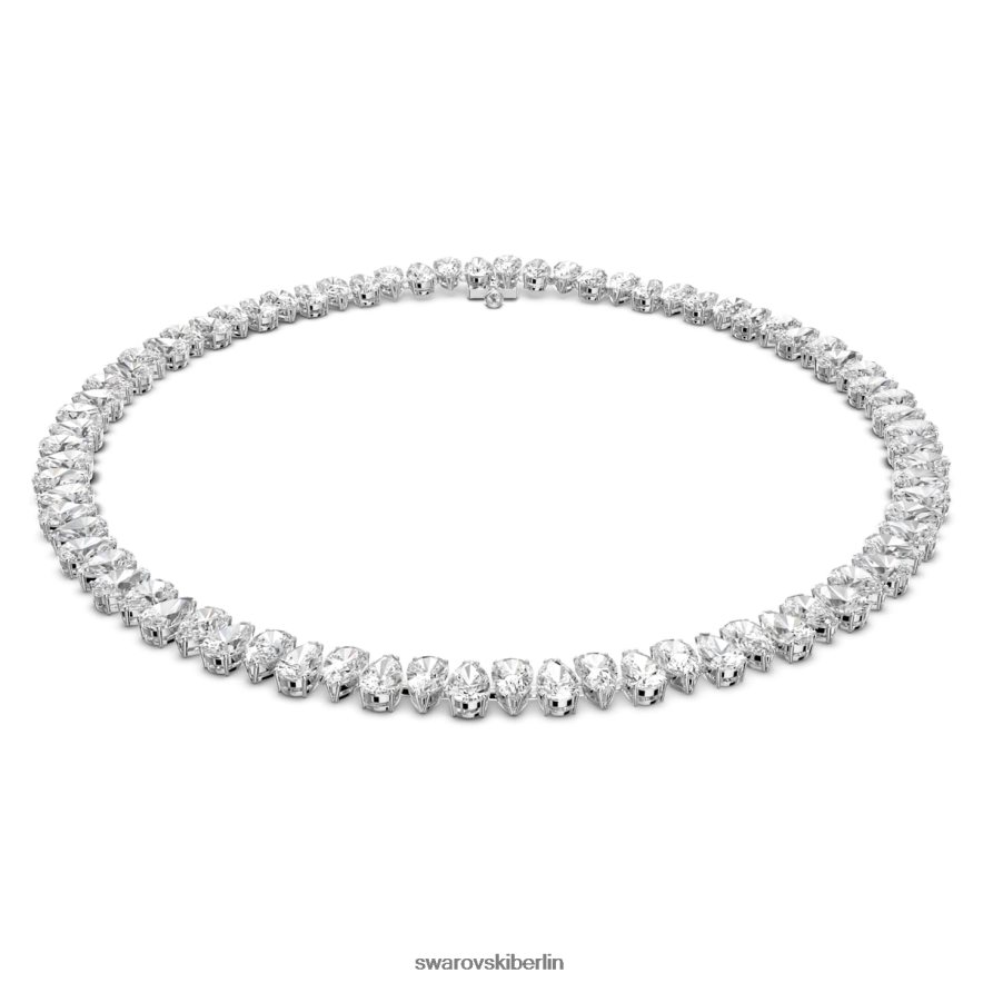 Swarovski Millenia-Halskette Birnenschliff, weiß, rhodiniert Schmuck HLT44823