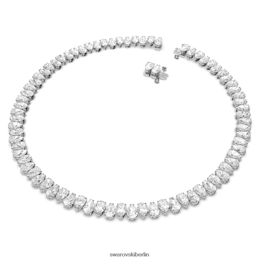 Swarovski Millenia-Halskette Birnenschliff, weiß, rhodiniert Schmuck HLT44823