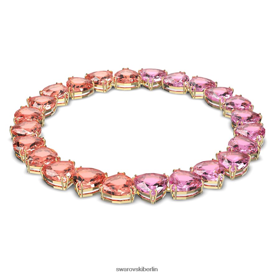 Swarovski Millenia-Halskette Übergroße Kristalle, Trilliantschliff, mehrfarbig, vergoldet Schmuck HLT448157