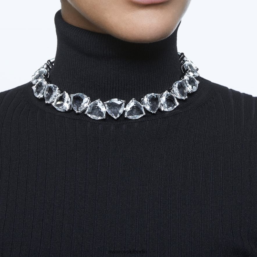 Swarovski Millenia-Halskette Übergroße Kristalle, Trilliantschliff, weiß, rhodiniert Schmuck HLT44886