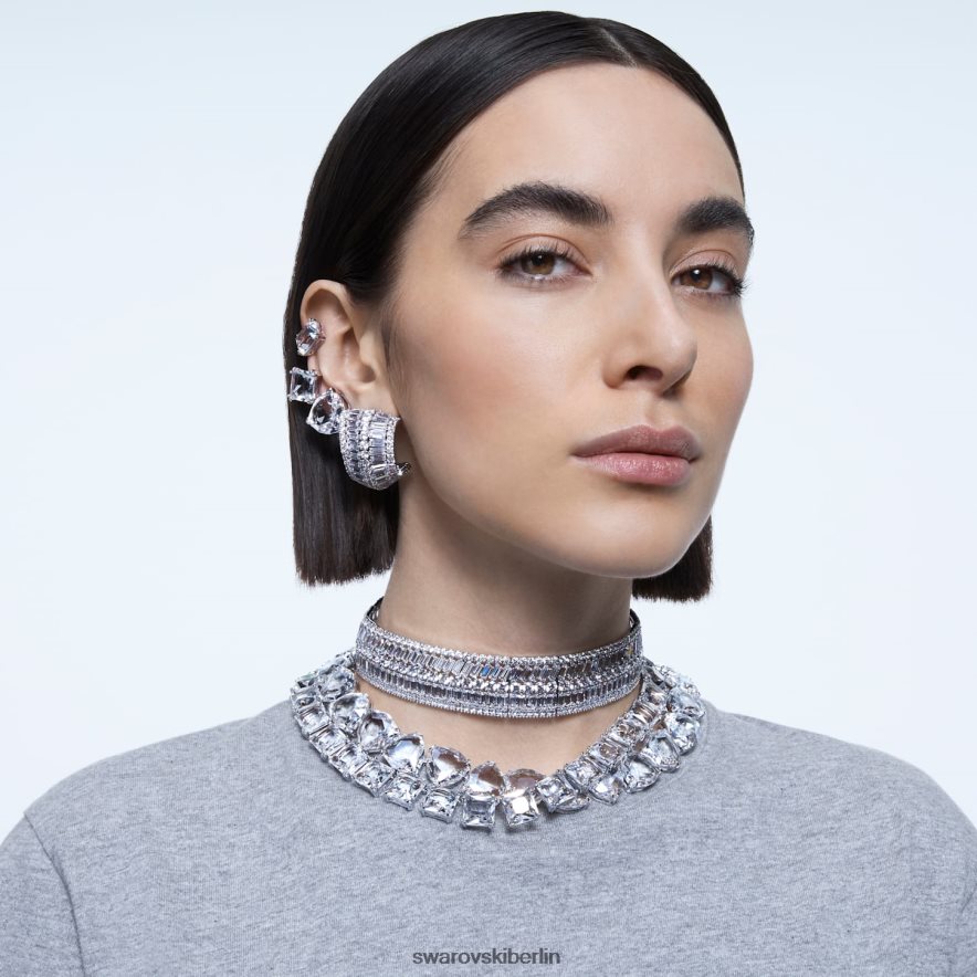 Swarovski Millenia-Halskette Übergroße Kristalle, Trilliantschliff, weiß, rhodiniert Schmuck HLT44886