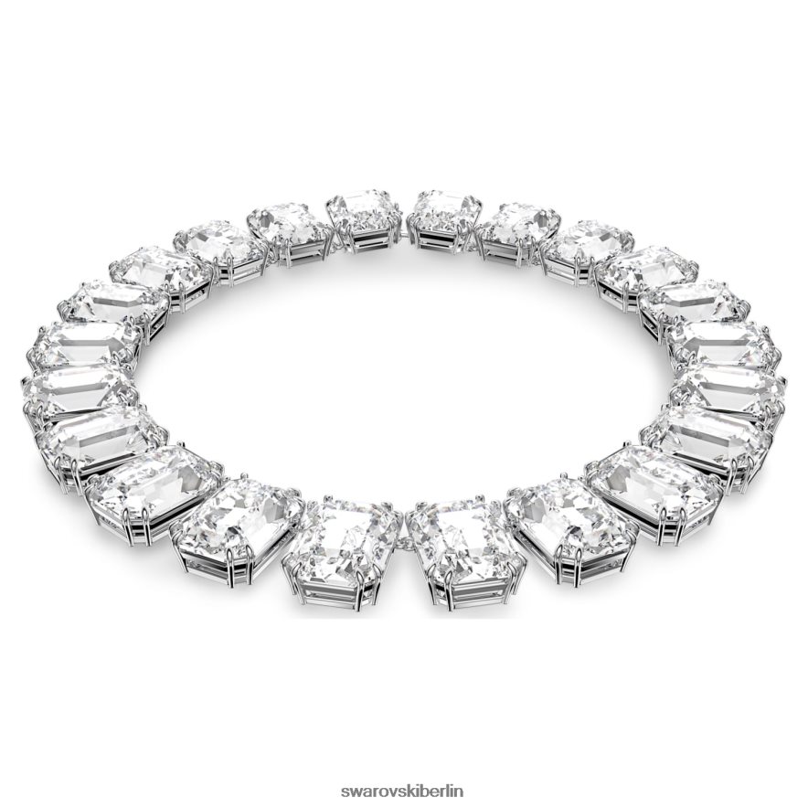 Swarovski Millenia-Halskette im Achteckschliff übergroße Kristalle, weiß, rhodiniert Schmuck HLT448134