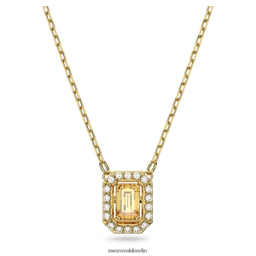 Swarovski Millenia-Halskette im Achteckschliff gelb, vergoldet Schmuck HLT44832