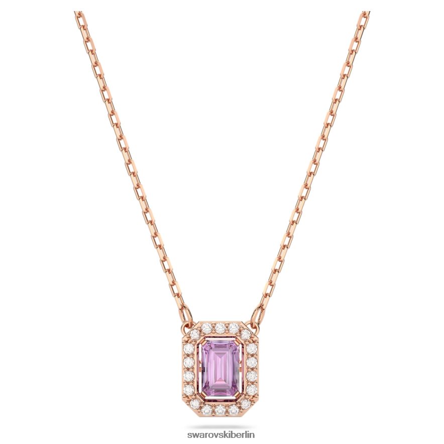 Swarovski Millenia-Halskette im Achteckschliff lila, rosévergoldet Schmuck HLT44871