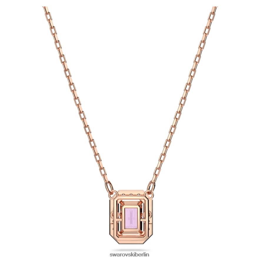 Swarovski Millenia-Halskette im Achteckschliff lila, rosévergoldet Schmuck HLT44871