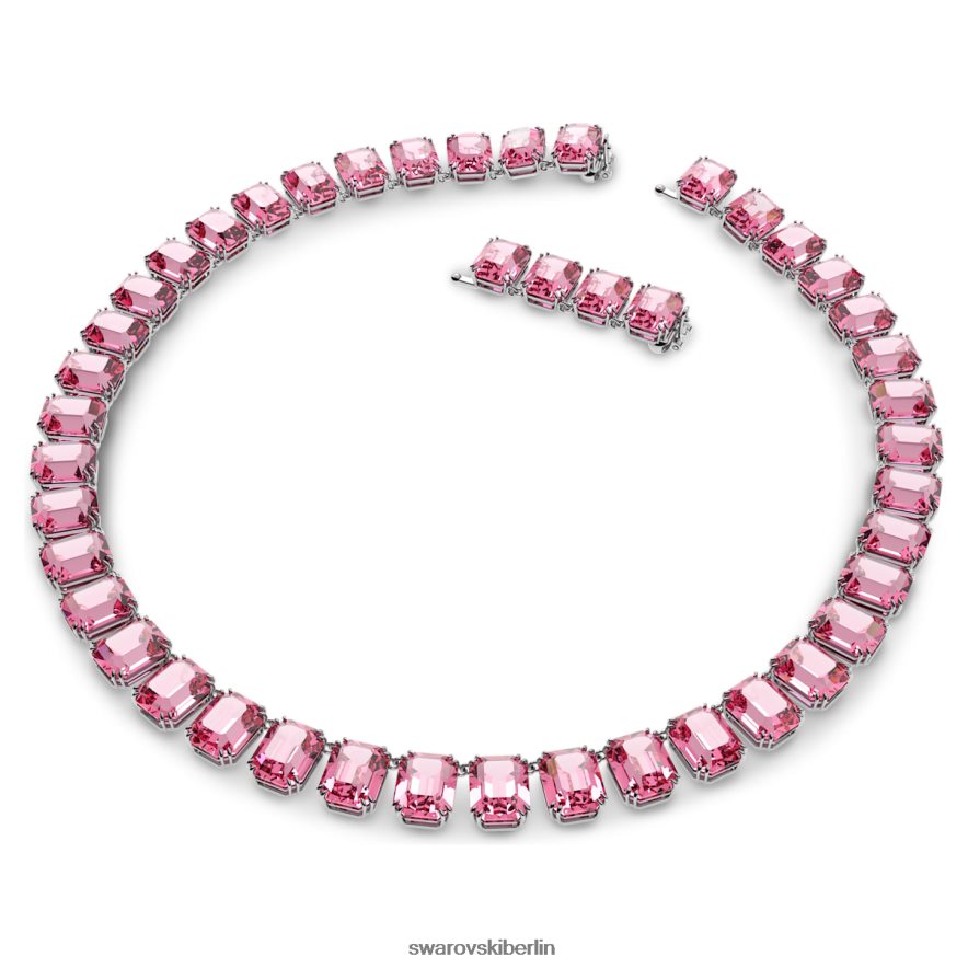 Swarovski Millenia-Halskette im Achteckschliff rosa, rhodiniert Schmuck HLT44840