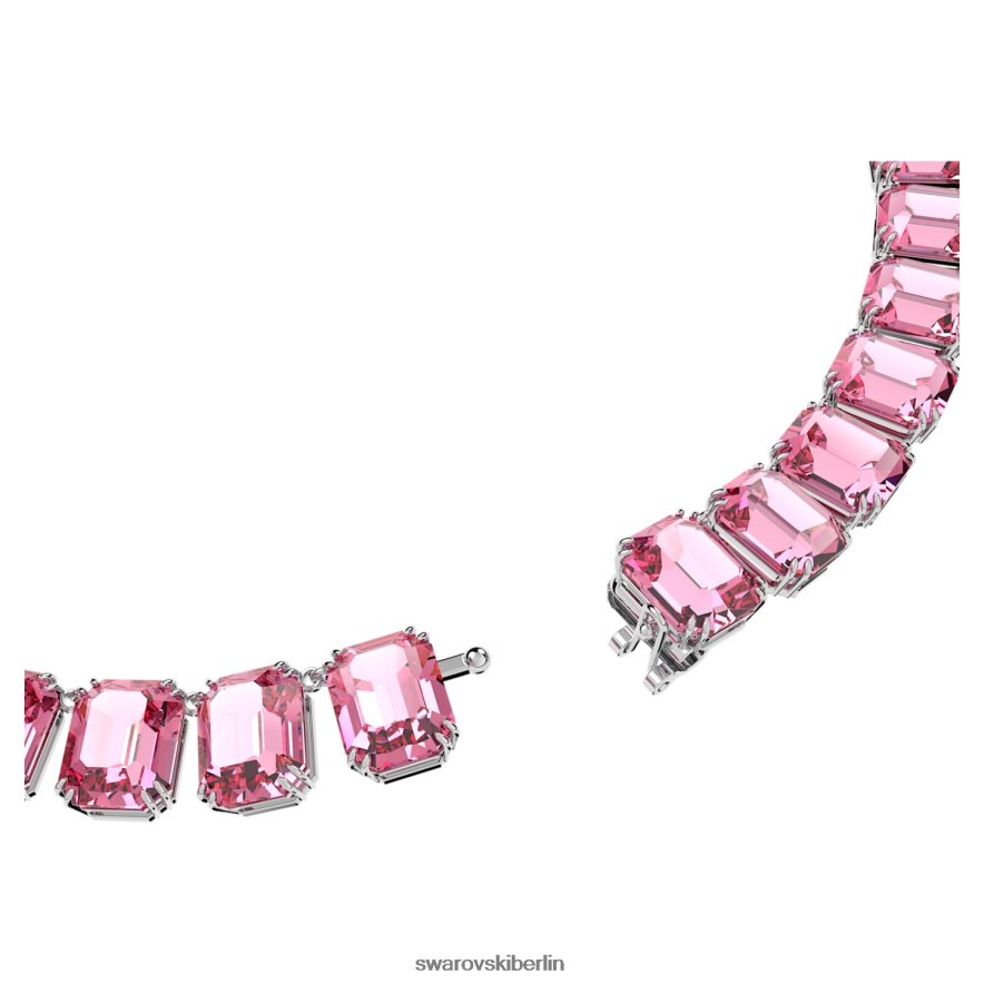 Swarovski Millenia-Halskette im Achteckschliff rosa, rhodiniert Schmuck HLT44840