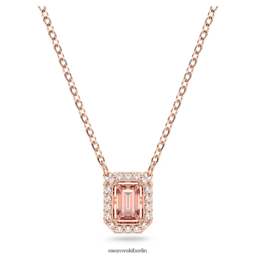 Swarovski Millenia-Halskette im Achteckschliff rosa, rosévergoldet Schmuck HLT44845