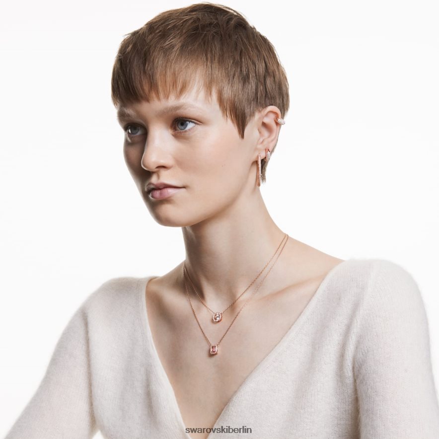 Swarovski Millenia-Halskette im Achteckschliff rosa, rosévergoldet Schmuck HLT44845
