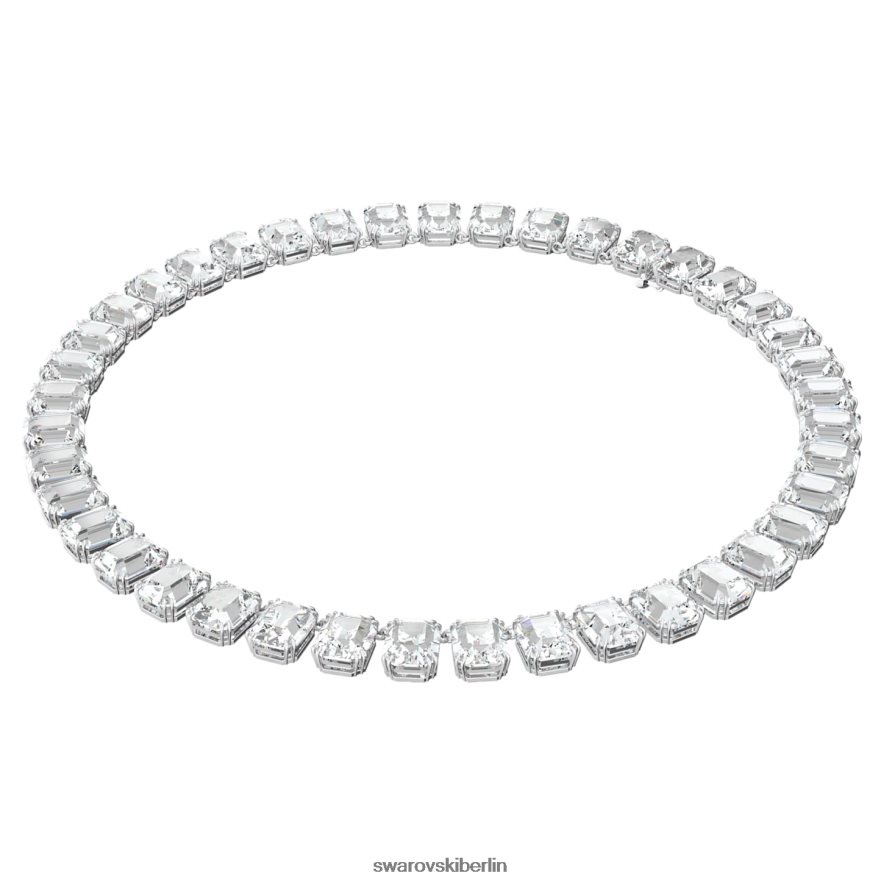 Swarovski Millenia-Halskette im Achteckschliff weiß, rhodiniert Schmuck HLT44852