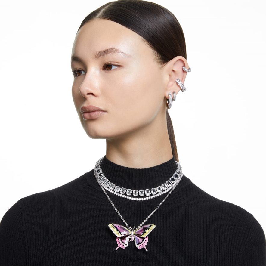 Swarovski Millenia-Halskette im Achteckschliff weiß, rhodiniert Schmuck HLT44852