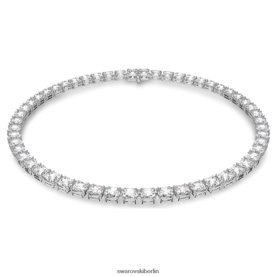 Swarovski Millenia-Halskette quadratisch geschliffen, weiß, rhodiniert Schmuck HLT44848
