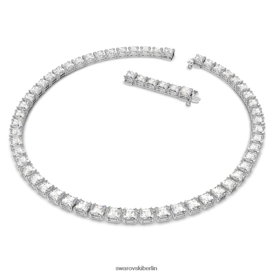 Swarovski Millenia-Halskette quadratisch geschliffen, weiß, rhodiniert Schmuck HLT44848