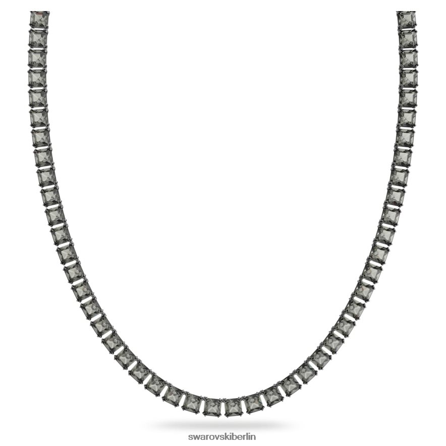 Swarovski Millenia-Halskette quadratisch geschnitten, grau, rutheniumbeschichtet Schmuck HLT448123
