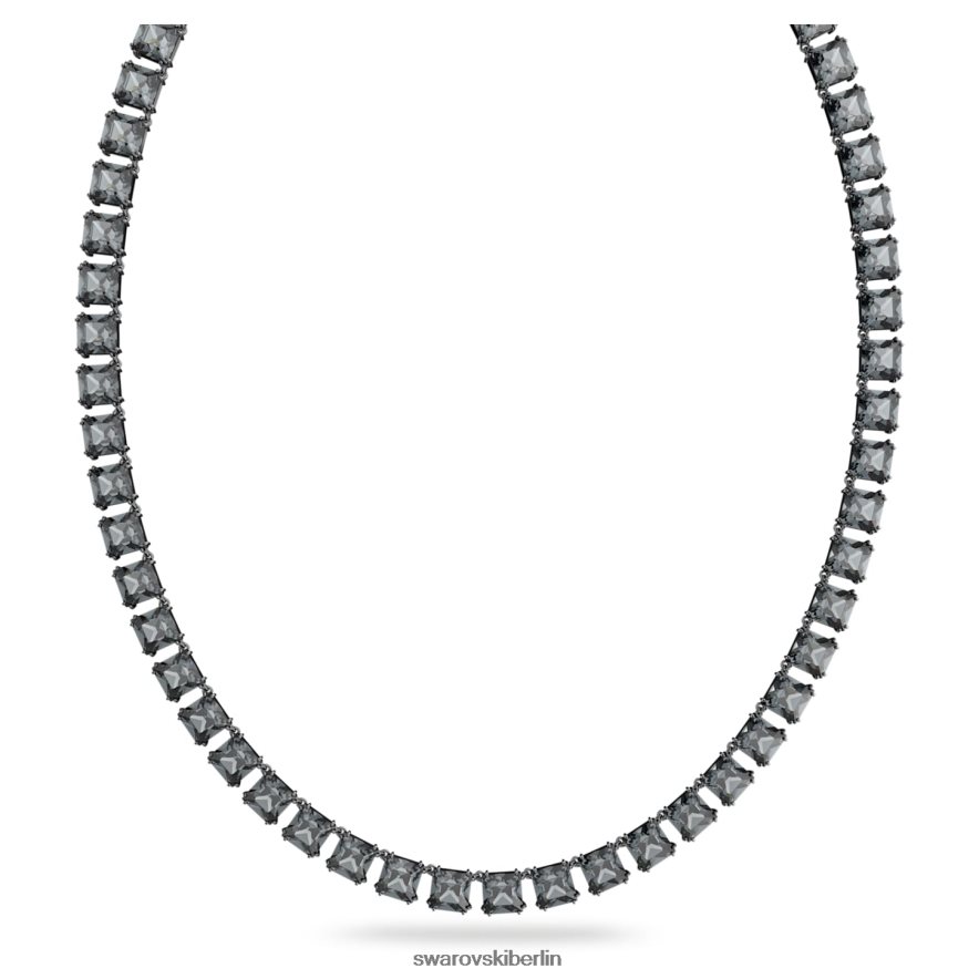 Swarovski Millenia-Halskette quadratisch geschnitten, grau, rutheniumbeschichtet Schmuck HLT44881