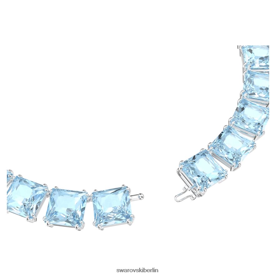 Swarovski Millenia-Halskette quadratischer Schliff, blau, rhodiniert Schmuck HLT44846