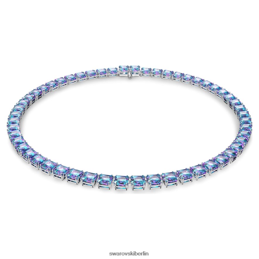 Swarovski Millenia-Halskette quadratischer Schliff, lila, rhodiniert Schmuck HLT448158