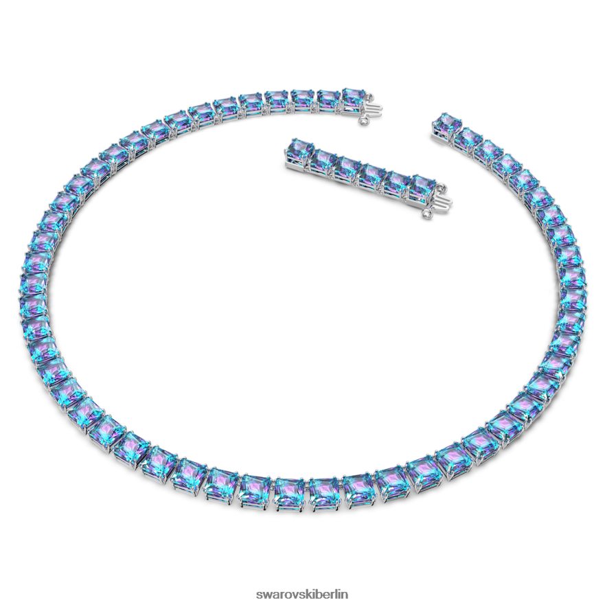 Swarovski Millenia-Halskette quadratischer Schliff, lila, rhodiniert Schmuck HLT448158