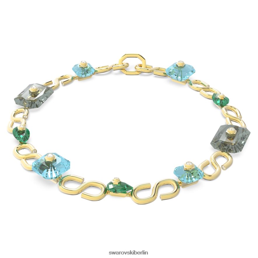 Swarovski Numina-Halskette Mischschliffe, mehrfarbig, vergoldet Schmuck HLT44888