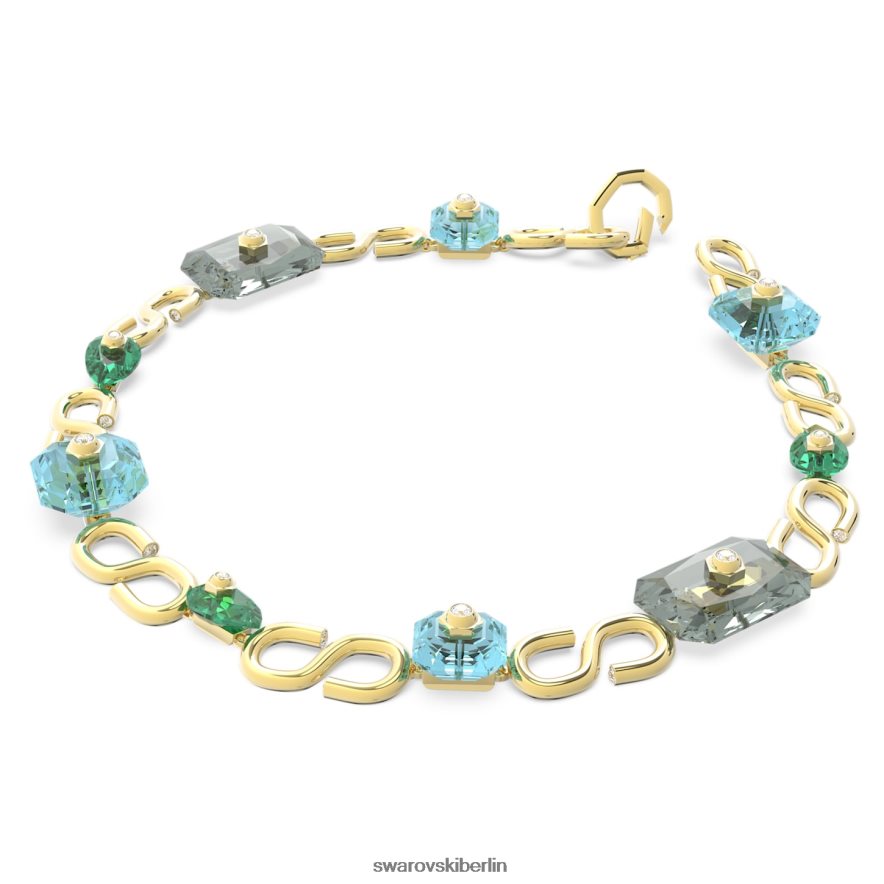 Swarovski Numina-Halskette Mischschliffe, mehrfarbig, vergoldet Schmuck HLT44888