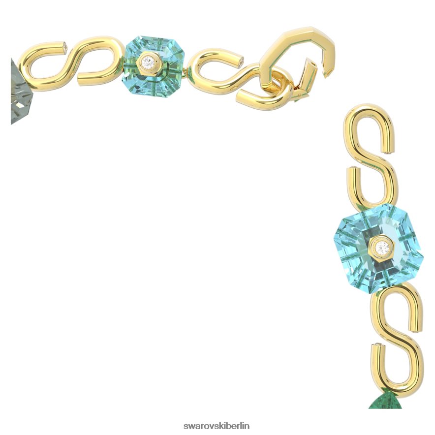 Swarovski Numina-Halskette Mischschliffe, mehrfarbig, vergoldet Schmuck HLT44888
