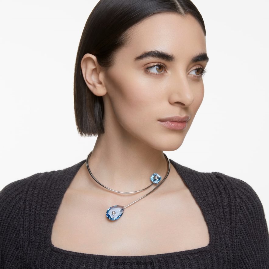 Swarovski Numina-Halskette blau, rhodiniert Schmuck HLT44880