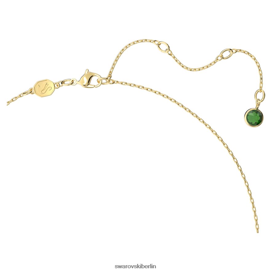 Swarovski Orbita-Halskette Achteckschliff, mehrfarbig, vergoldet Schmuck HLT44859