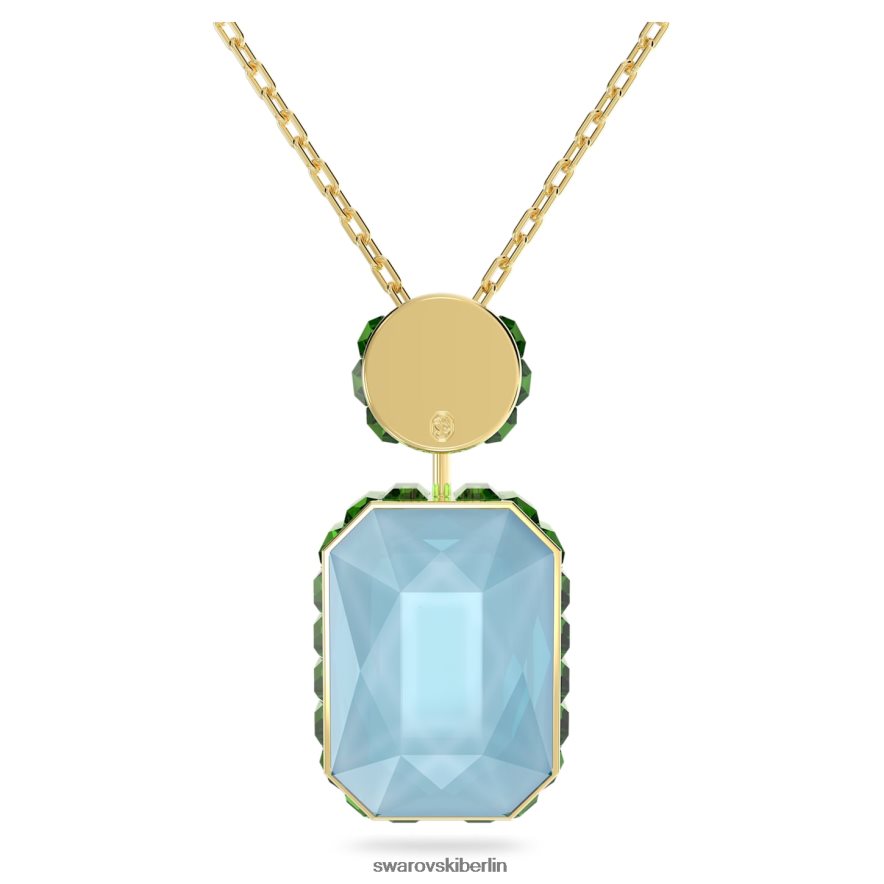 Swarovski Orbita-Halskette Achteckschliff, mehrfarbig, vergoldet Schmuck HLT44859