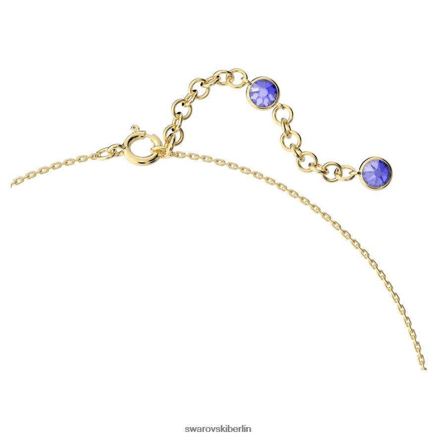 Swarovski Orbita-Halskette Achteckschliff, mehrfarbig, vergoldet Schmuck HLT44894