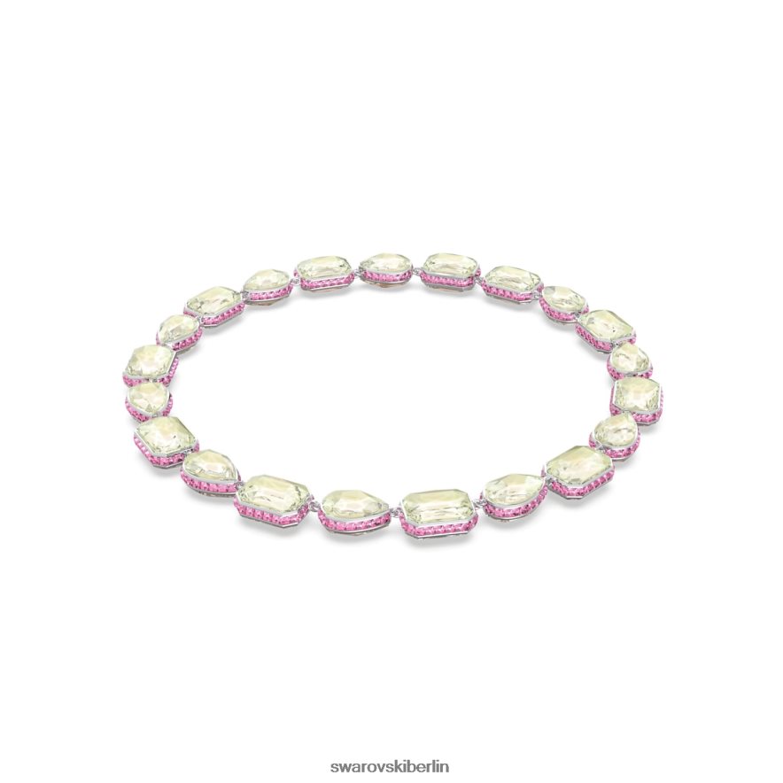 Swarovski Orbita-Halskette Magnetverschluss, gemischte Schliffe, mehrfarbig, rhodiniert Schmuck HLT44890