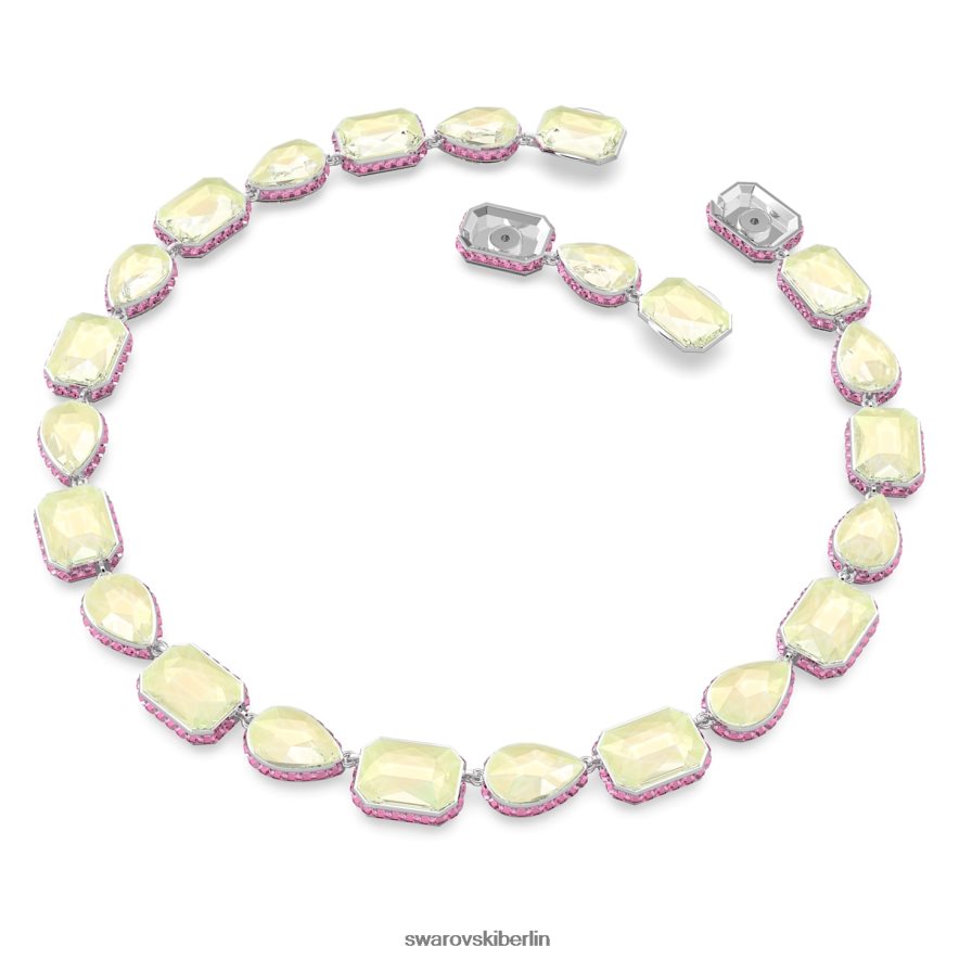 Swarovski Orbita-Halskette Magnetverschluss, gemischte Schliffe, mehrfarbig, rhodiniert Schmuck HLT44890